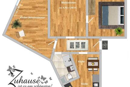 Wohnerlebnis mit Flexibilität: Helle 3,5-Zimmer-Wohnung im 1. OG, mit Gemeinschaftsgarten 3 zimmer