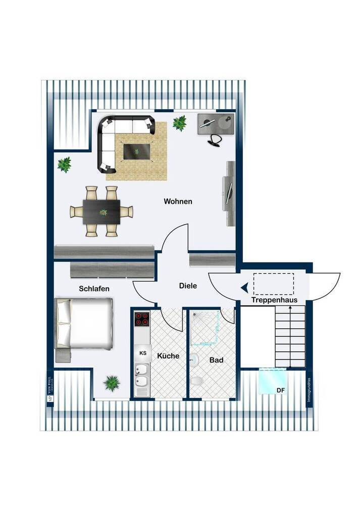 Duissern: Moderne & möblierte 2-Zimmer-ETW mit Parkett, Energieeffizienzklasse C & Top-Lage