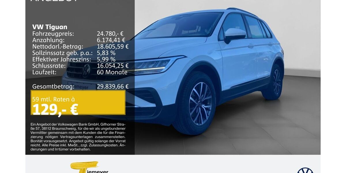 VW Tiguan 76.484 km 22.980 &euro; Bochum 44892