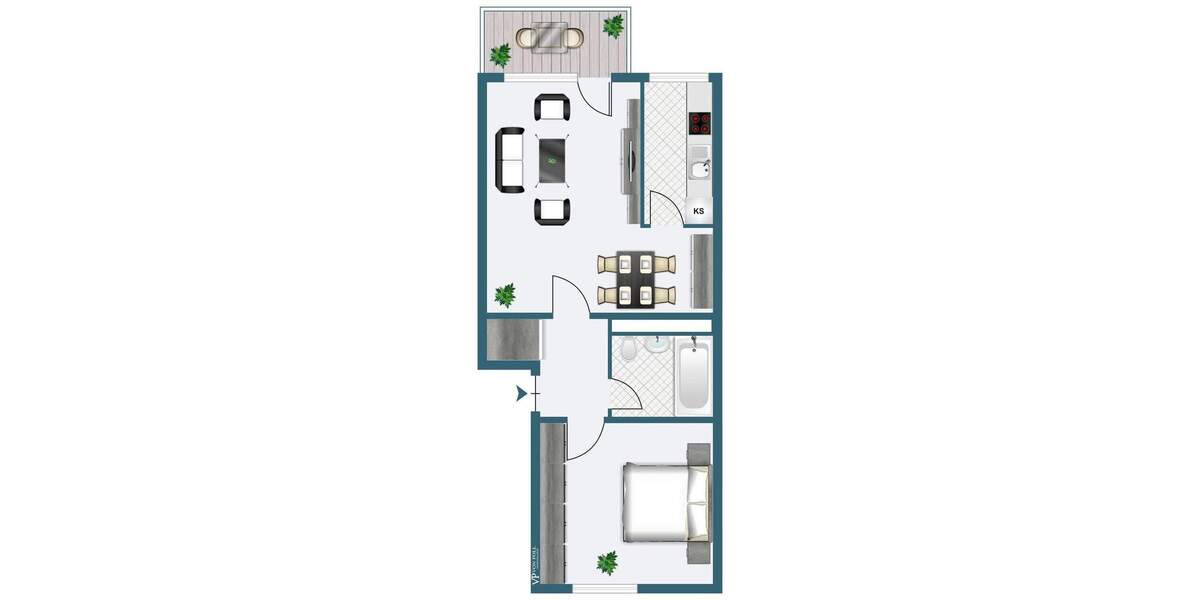 Etagenwohnung Bochum Weitmar - 2 Zimmer, 55 m&sup2;, 119.000&euro; | Angebot:24862061