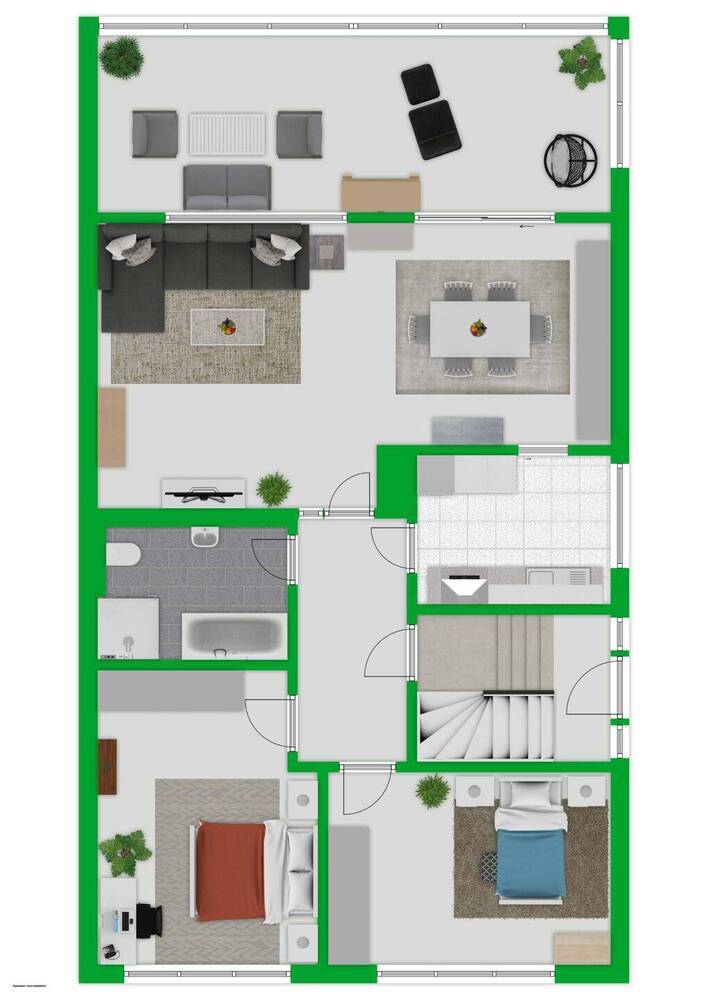 Helle 3,5-Zimmer-Wohnung mit großem Wintergarten und Privatgarten in ruhiger Lage