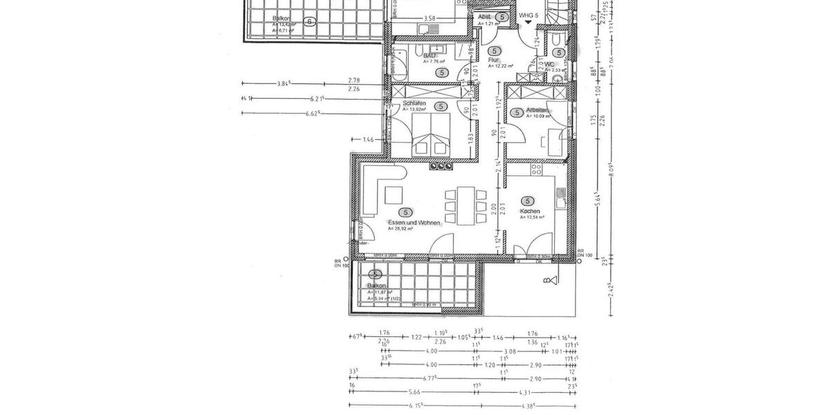 Etagenwohnung Oberhausen Biefang - 3 Zimmer, 93 m&sup2;, 330.000&euro; | Angebot:25753249