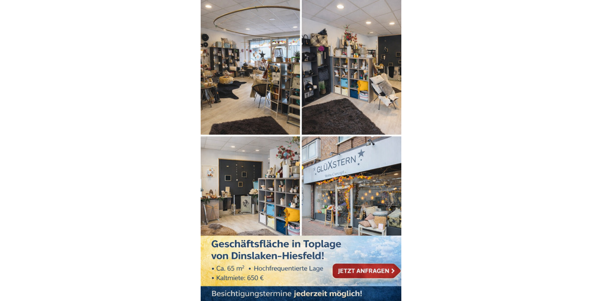 Attraktive Geschäftsfläche im Zentrum von Dinslaken-Hiesfeld zimmer