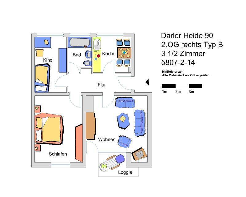 frisch renovierte 3,5-Zimmer-Wohnung mit Balkon