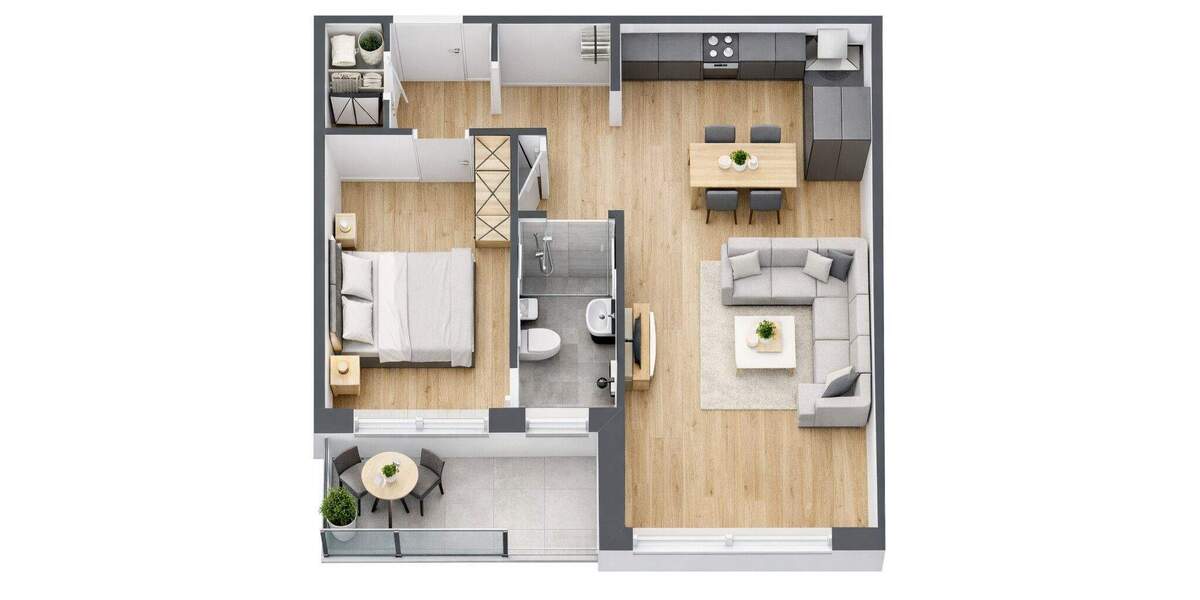 Etagenwohnung Wuppertal Elberfeld - 2 Zimmer, 56 m&sup2;, 235.000&euro; | Angebot:25566258