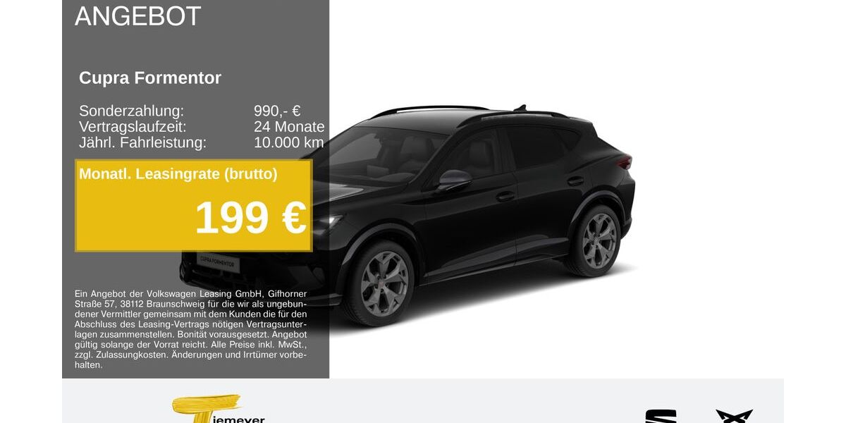Cupra Formentor 26.774 km 32.120 &euro; Gelsenkirchen OT Beckhausen 45899