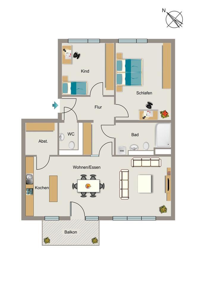 Mit einer Wohnung von VIVAWEST liegt das GLÜCK AUF Ihrer Seite. zimmer