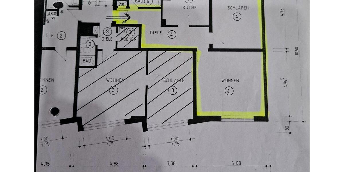 Etagenwohnung Oberhausen - 2 Zimmer, 76 m&sup2;, 135.000&euro; | Angebot:27453461