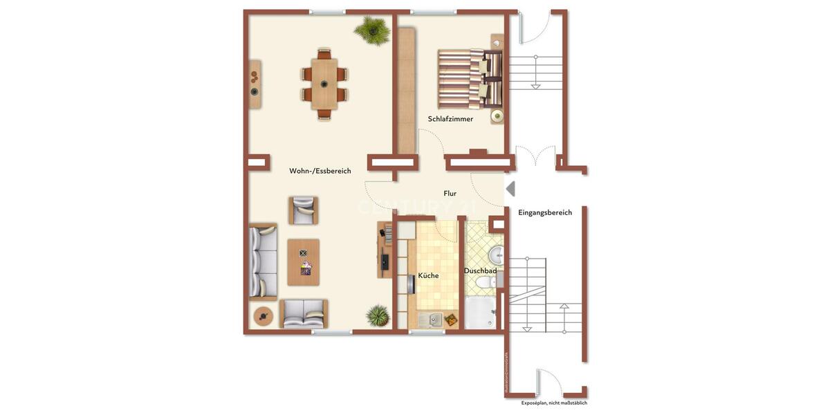 Etagenwohnung Bochum Günnigfeld - 2 Zimmer, 73 m&sup2;, 730&euro; | Angebot:25803930