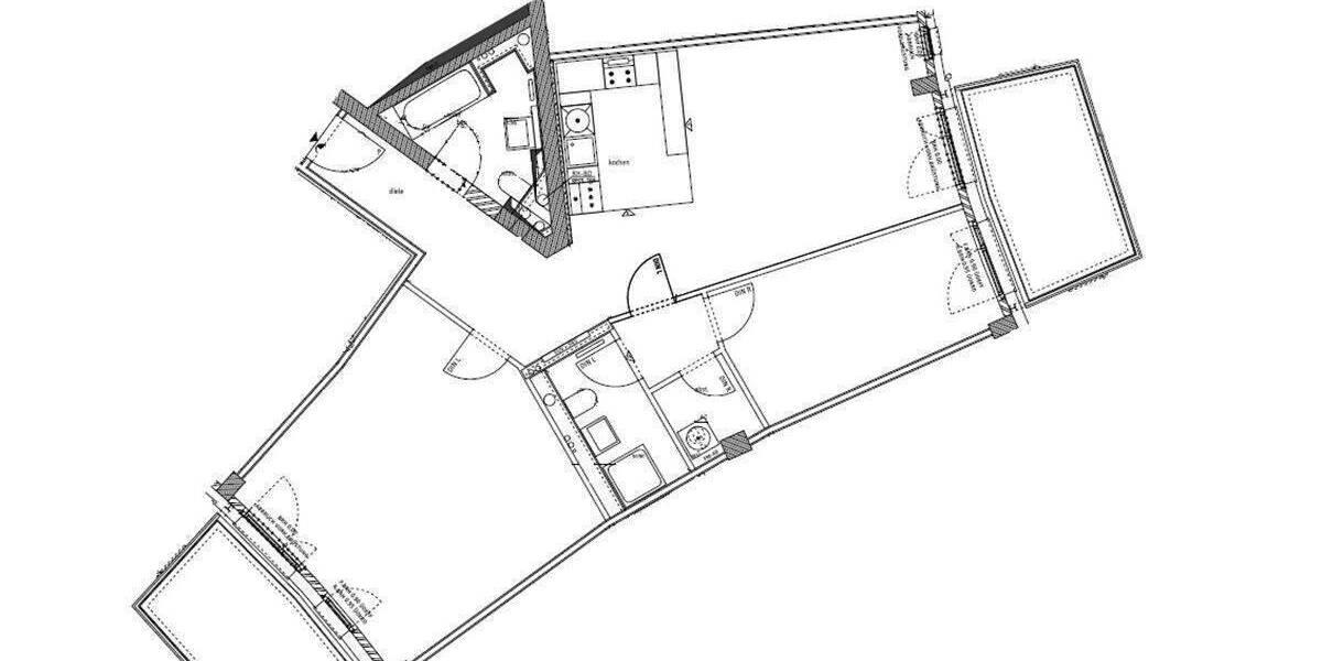 Etagenwohnung Düsseldorf Flingern Nord - 3 Zimmer, 108 m&sup2;, 1.739&euro; | Angebot:25156419