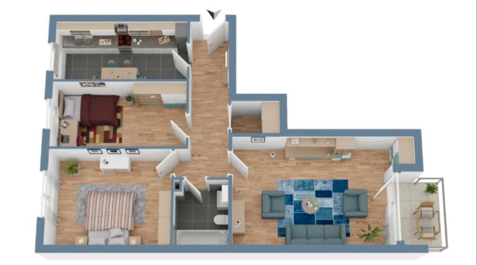 Etagenwohnung Essen Stadtbezirk IX - 3 Zimmer, 74 m&sup2;, 199.999&euro; | Angebot:26762471