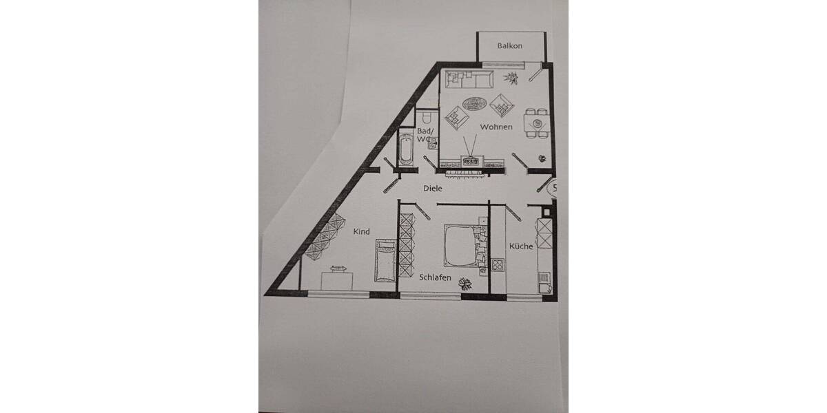 Etagenwohnung Oberhausen Osterfeld-West - 3 Zimmer, 69 m&sup2;, 570&euro; | Angebot:26882594