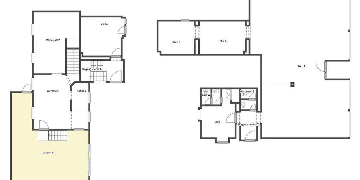 Großzügige, hochwertig modernisierte 2-Zimmer-Wohnung mit gut vermieteter Gewerbefläche 2 zimmer