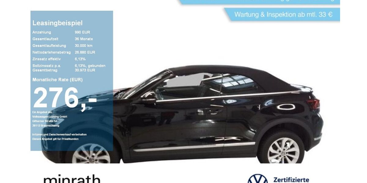 VW T-Roc 10.699 km 26.380 &euro; Moers 47441