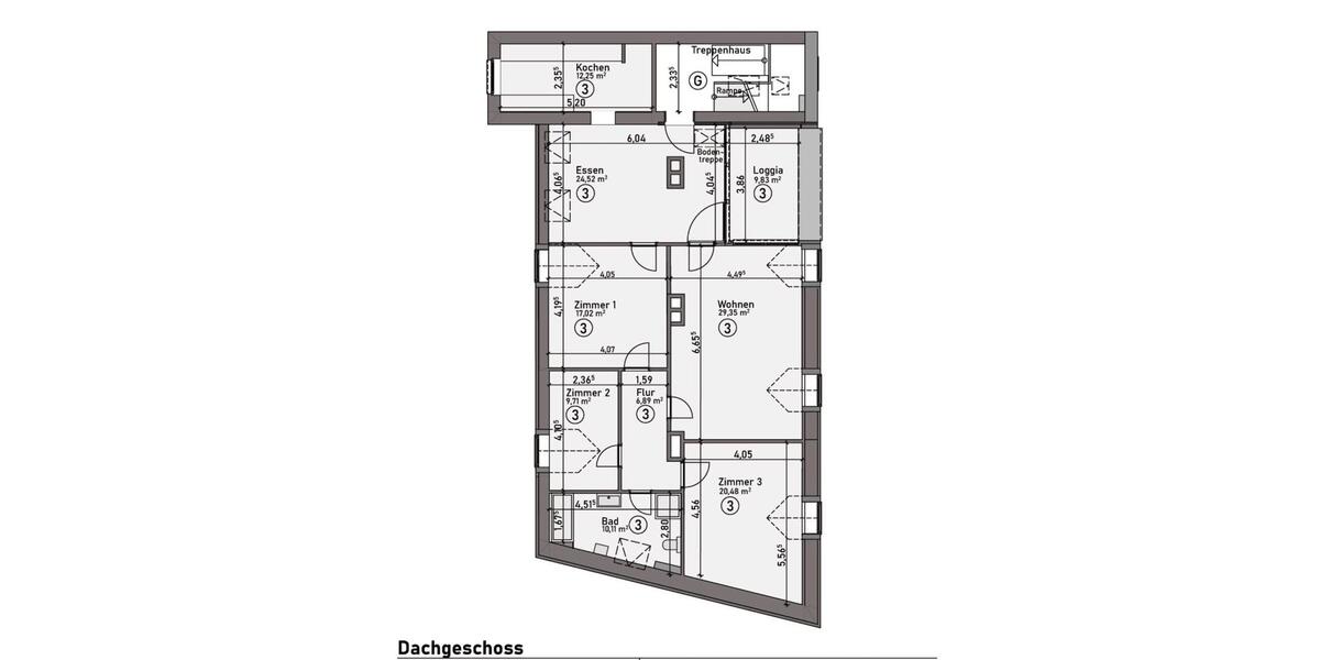 Dachgeschoßwohnung Wuppertal Arrenberg - 5 Zimmer, 140 m&sup2;, 285.000&euro; | Angebot:25363473