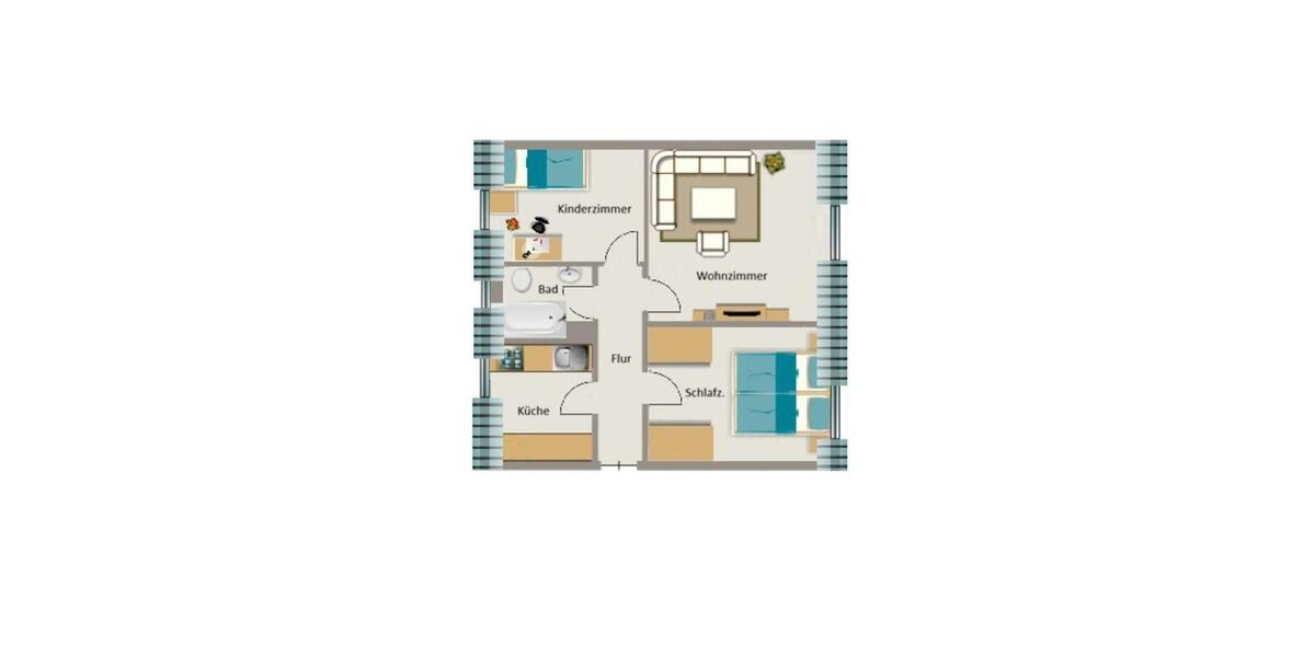 Dachgeschoßwohnung Herten - 3.5 Zimmer, 49 m&sup2;, 389&euro; | Angebot:26474907