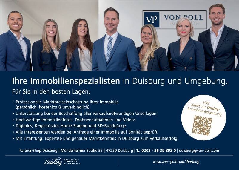 Duissern: Moderne & möblierte 2-Zimmer-ETW mit Parkett, Energieeffizienzklasse C & Top-Lage