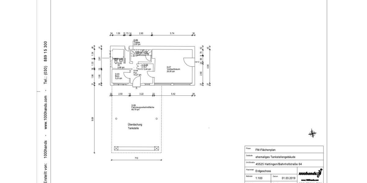 Büroräume in ehemaliger Tankstelle in Hattingen mit Stellplätzen zimmer