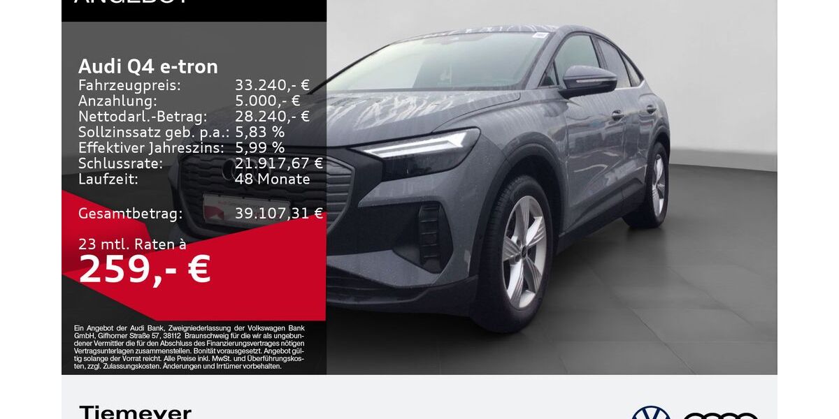 Audi Q4 e-tron 14.515 km 31.940 &euro; Gelsenkirchen 45894