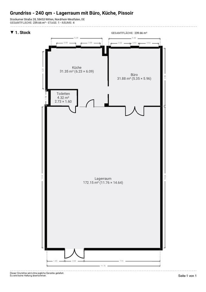 ÜBERWACHTE LAGERFLÄCHE MIT BÜRO UND EINBAUKÜCHE IM WITTENER TECHNOLOGIEPARK – INTECHLO BUILDING B14 zimmer