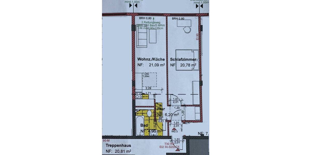Etagenwohnung Herne Wanne - 2 Zimmer, 53 m&sup2;, 420&euro; | Angebot:26919862