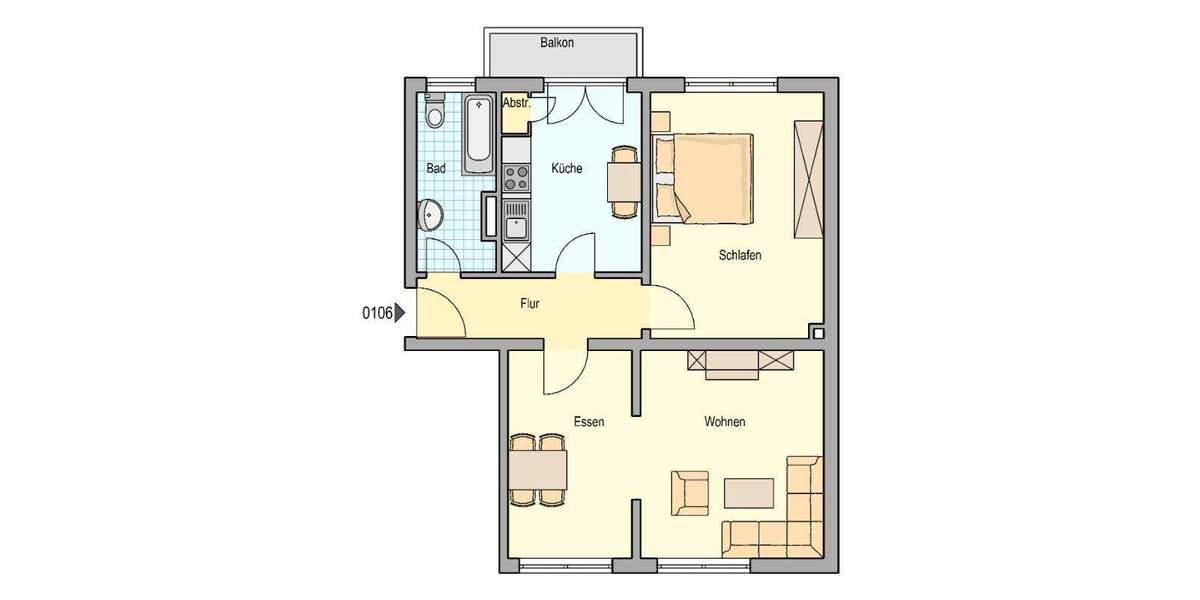 Etagenwohnung Herne Herne-Mitte - 2 Zimmer, 65 m&sup2;, 505&euro; | Angebot:25699034