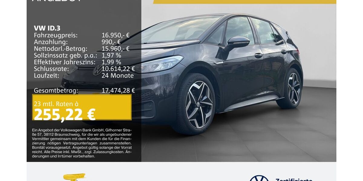 VW ID.3 38.997 km 16.950 &euro; Duisburg 47059