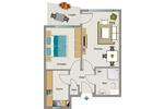 Etagenwohnung Marl - 2.5 Zimmer, 52 m&sup2;, 552&euro; | Angebot:26329882