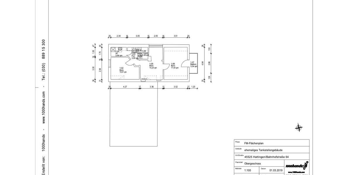 Büroräume in ehemaliger Tankstelle in Hattingen mit Stellplätzen zimmer