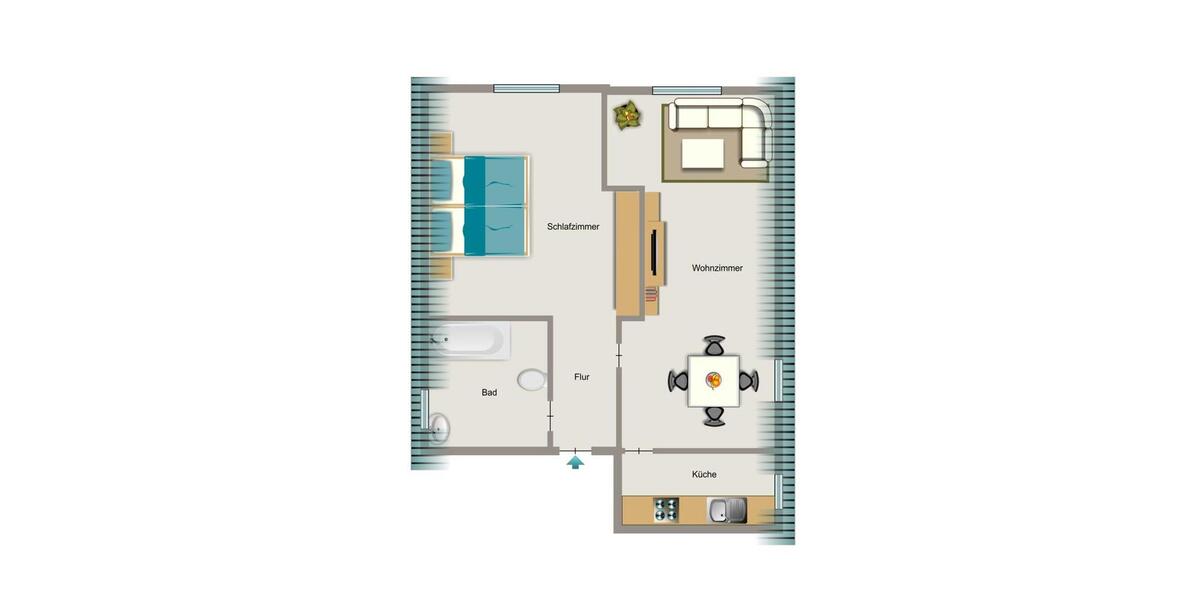 Etagenwohnung Essen Stadtbezirk VII - 2.5 Zimmer, 48 m&sup2;, 419&euro; | Angebot:26449932