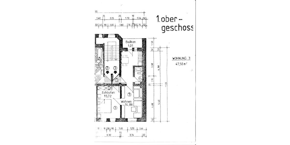 Etagenwohnung Wuppertal Elberfeld - 2 Zimmer, 48 m&sup2;, 95.000&euro; | Angebot:27446968