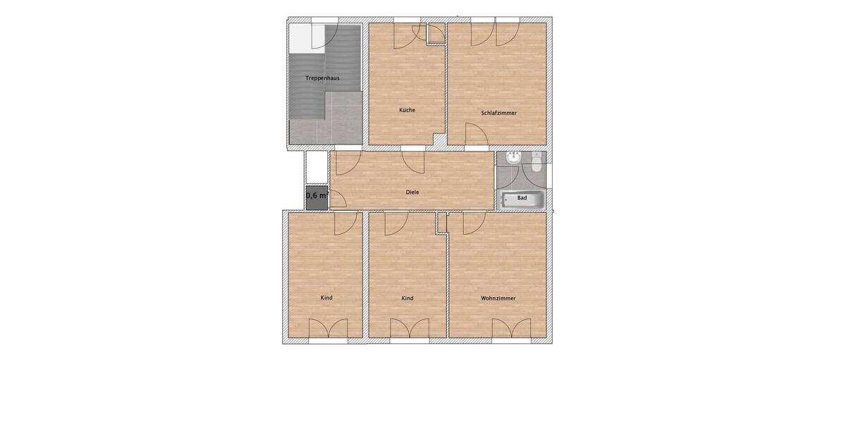 Etagenwohnung Gelsenkirchen Ückendorf - 4 Zimmer, 75 m&sup2;, 562&euro; | Angebot:25782970
