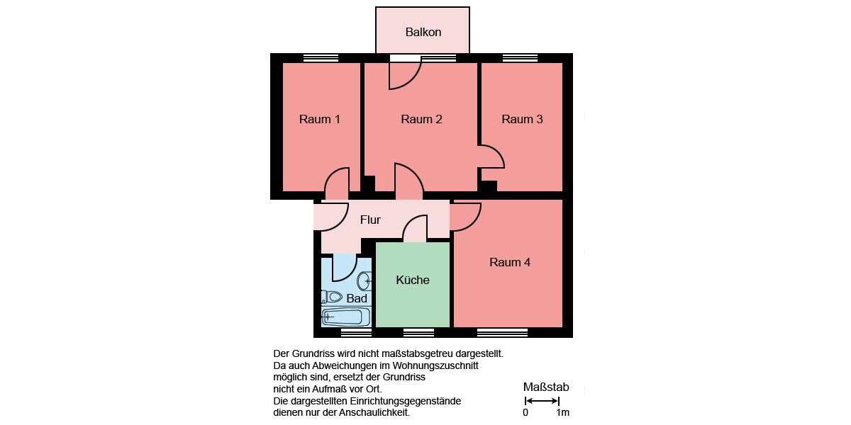 Etagenwohnung Castrop-Rauxel Rauxel - 4 Zimmer, 67 m&sup2;, 499&euro; | Angebot:25818603