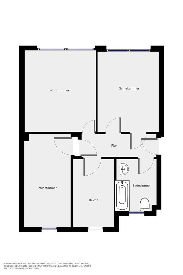 Renovierte helle 3-Zimmer-Wohnung im 1. OG zu vermieten! zimmer