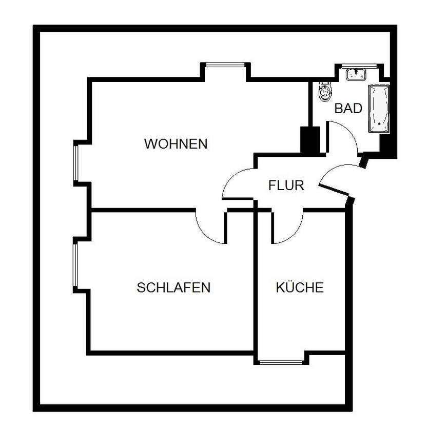 Wohnung zum Mieten in Gelsenkirchen 299 € 39.12 m² 2 zimmer