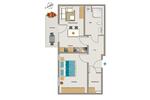 Erdgeschoßwohnung Bochum Wiemelhausen - 2 Zimmer, 59 m&sup2;, 366&euro; | Angebot:25958492