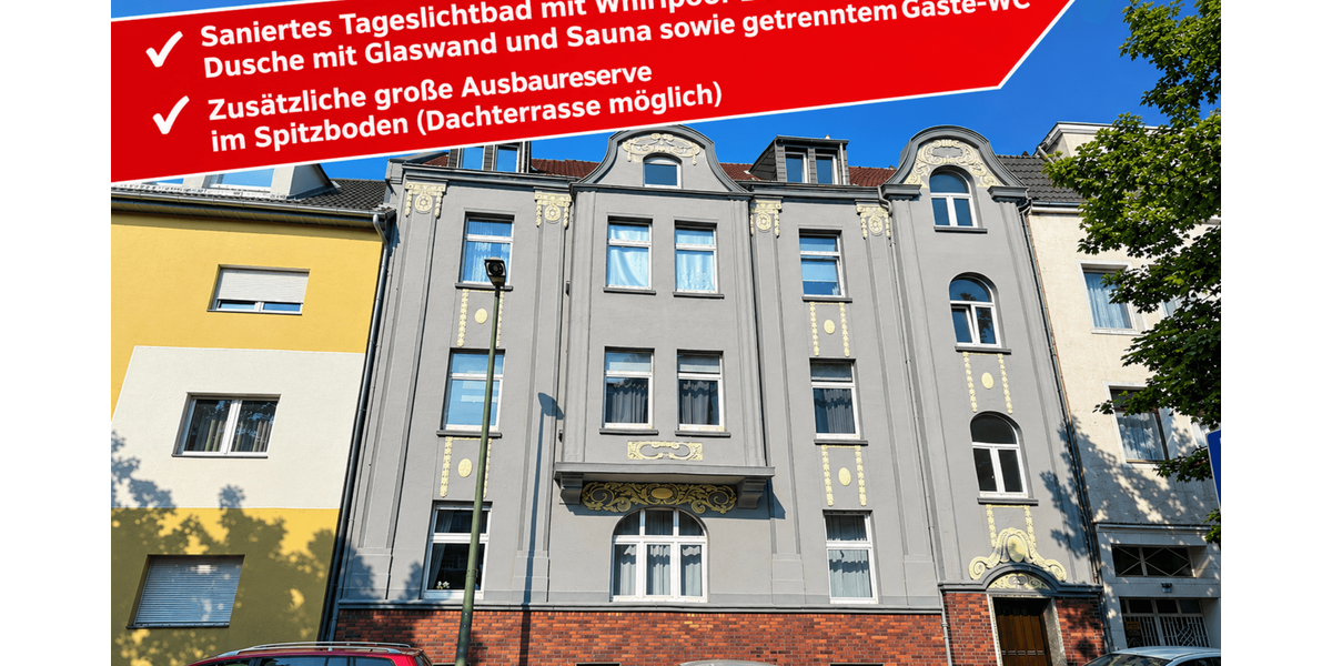 Etagenwohnung Duisburg Hamborn - 3 Zimmer, 106 m&sup2;, 95.450&euro; | Angebot:27495420