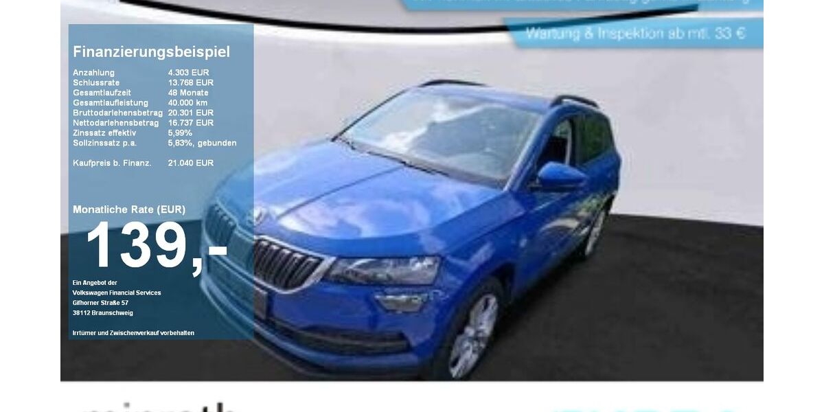 Skoda Karoq 60.402 km 20.375 &euro; Moers 47441