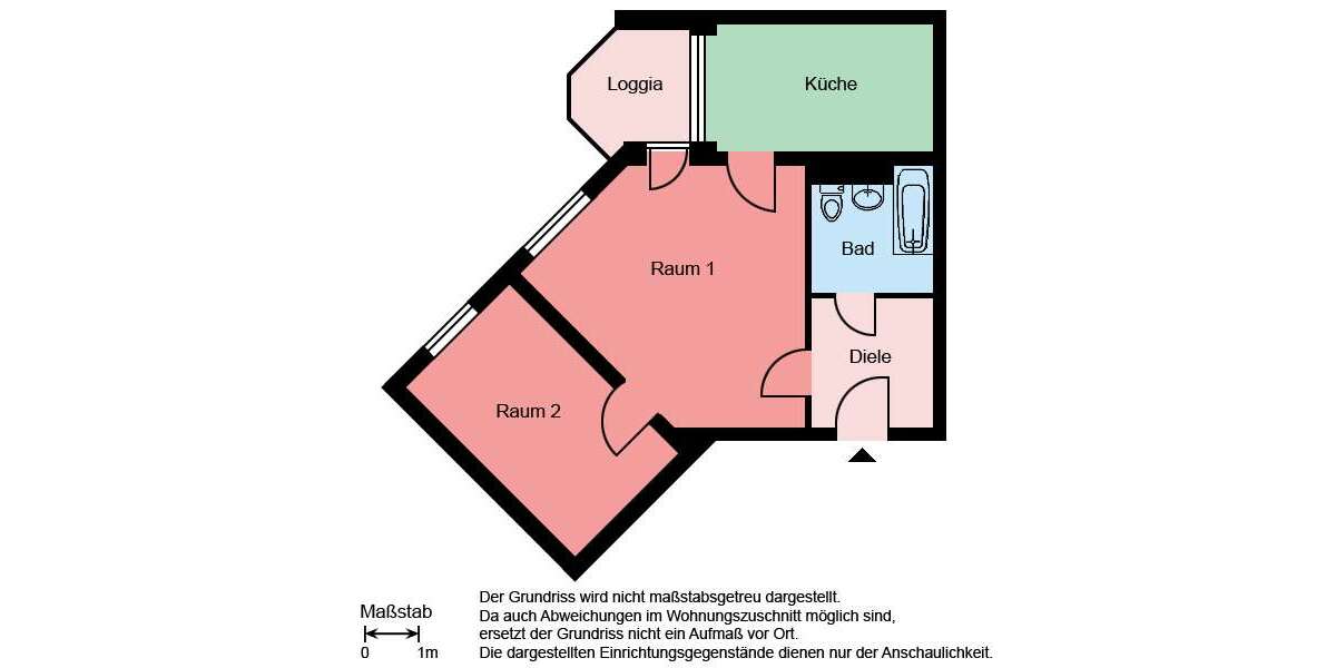 Wohnung zum Mieten in Witten 336,91 € 60 m² 2 zimmer