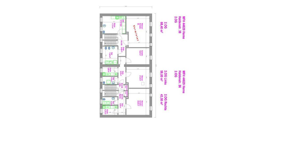 Große Wohnung in Herne über 2 Ebenen von privat 3 zimmer