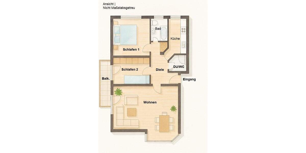 Etagenwohnung Bottrop Stadtmitte - 3 Zimmer, 82 m&sup2;, 180.500&euro; | Angebot:25735439