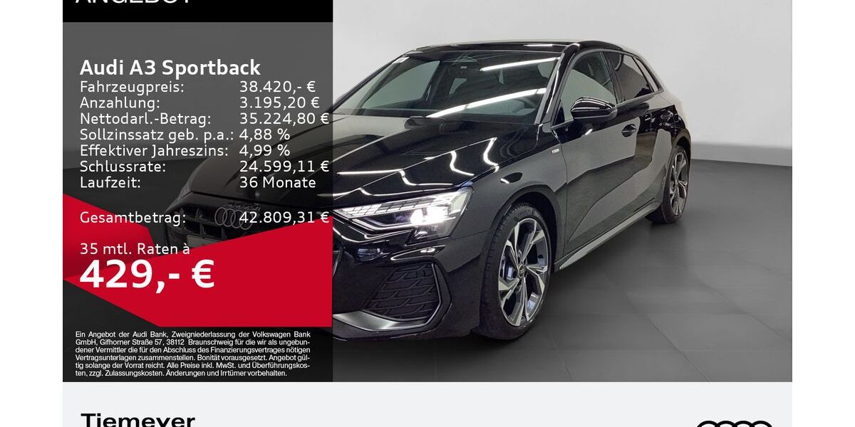 Audi A3 2.990 km 37.950 &euro; Bochum 44809