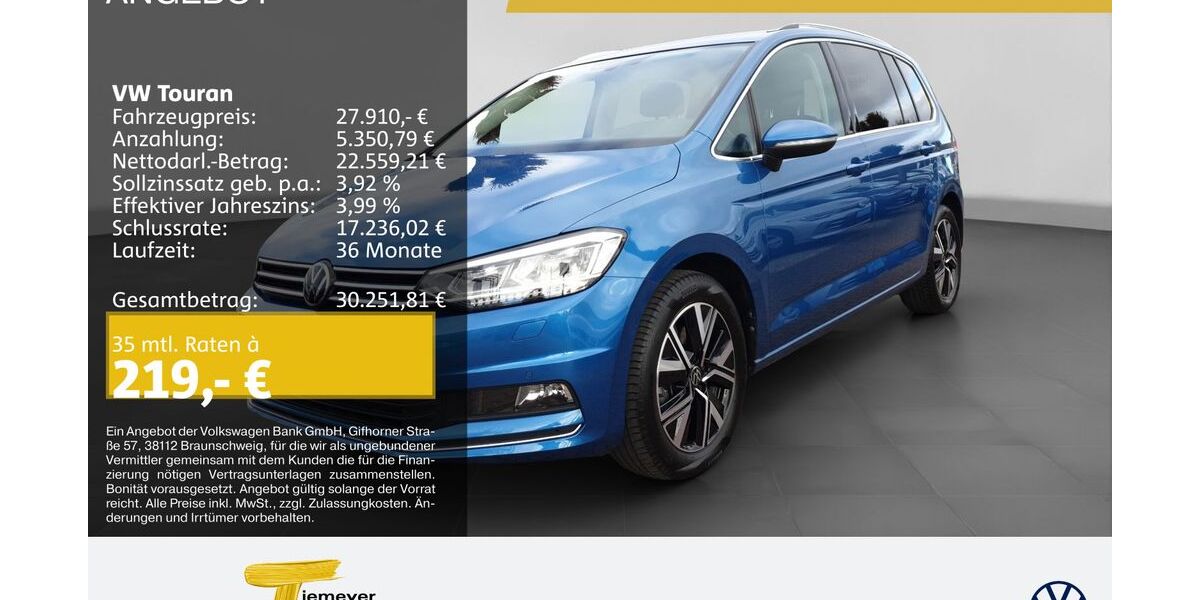 VW Touran 41.290 km 27.290 &euro; Bochum 44892