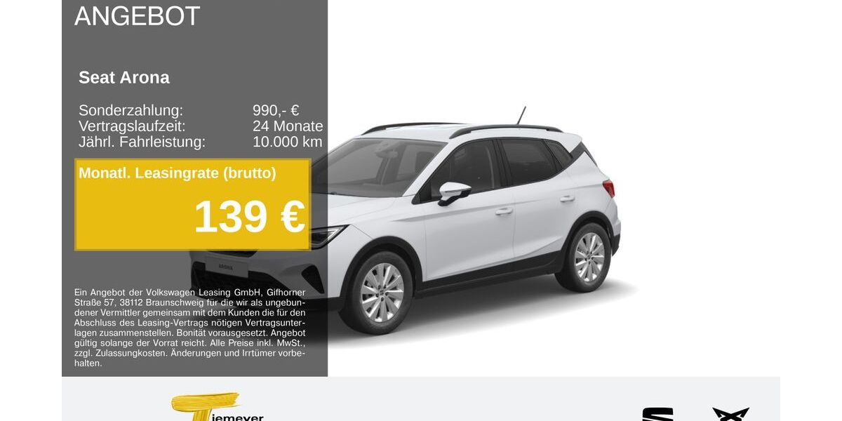 Seat Arona 18.792 km 21.850 &euro; Recklinghausen 45663