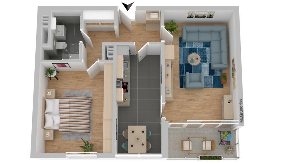 Etagenwohnung Erkrath - 2 Zimmer, 61 m&sup2;, 145.000&euro; | Angebot:25829990
