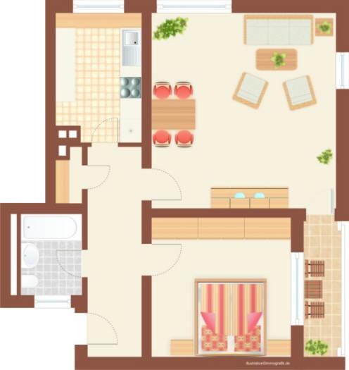 Etagenwohnung Wuppertal Dönberg - 2 Zimmer, 63 m&sup2;, 150.000&euro; | Angebot:27425721