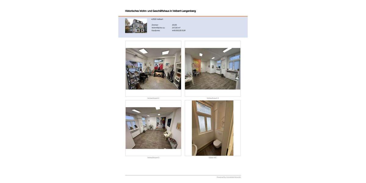 Mehrfamilienhaus, Wohnhaus Velbert Langenberg Langenberg - 2 Zimmer, 247 m&sup2;, 299.000&euro; | Angebot:25735084