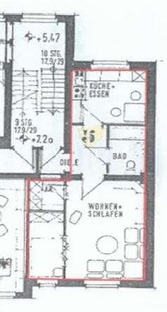Etagenwohnung Herne - 2 Zimmer, 41 m&sup2;, 550&euro; | Angebot:26403749