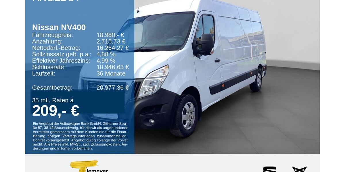 Nissan NV400 61.690 km 17.980 &euro; Gelsenkirchen OT Beckhausen 45899