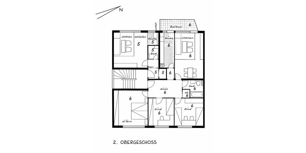 Etagenwohnung Essen Stadtbezirk III - 5 Zimmer, 103 m&sup2;, 225.000&euro; | Angebot:27457200